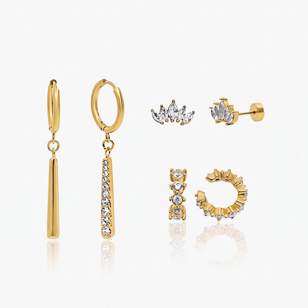 Evry Jewels Better Together Earrings 3 Piece Earring Set
