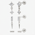 Evry Jewels Flat Back Earrings Set Collection