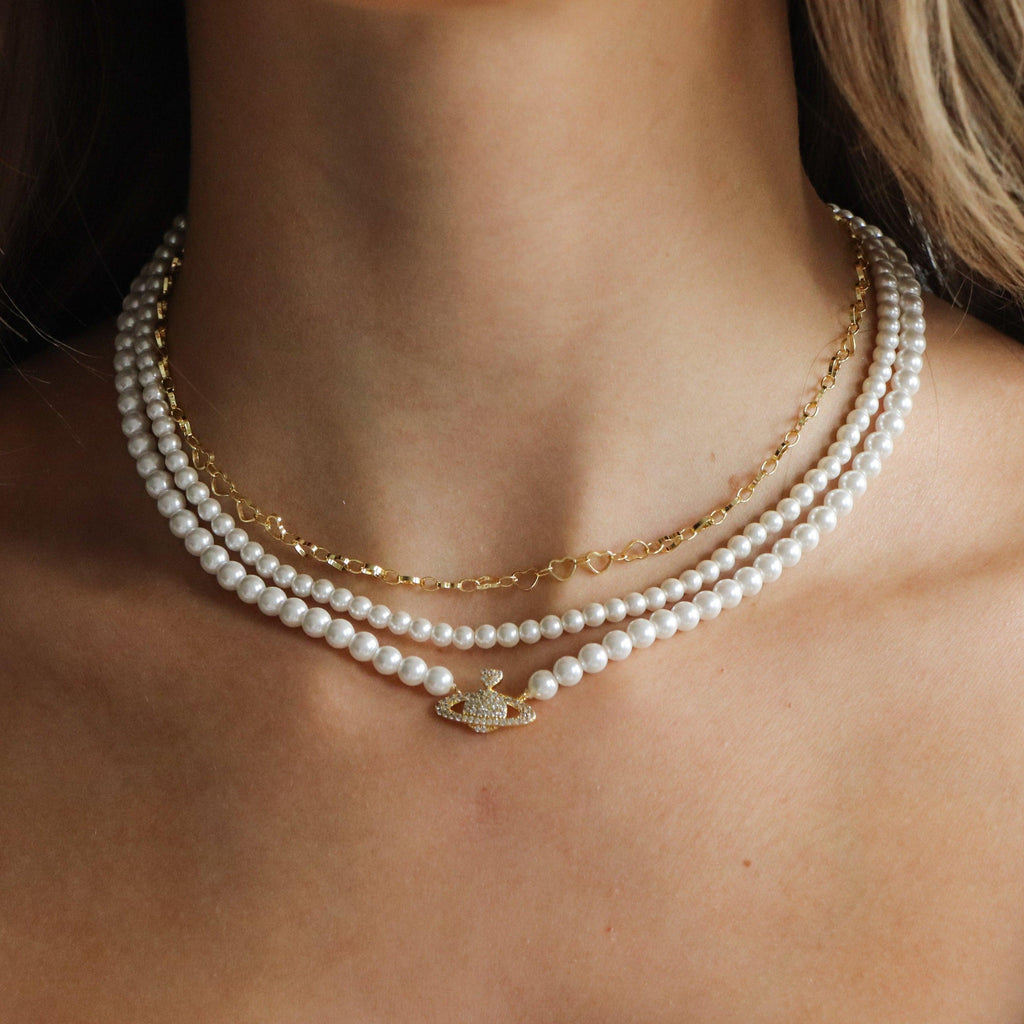 Evry Jewels Girly Pearly Necklace