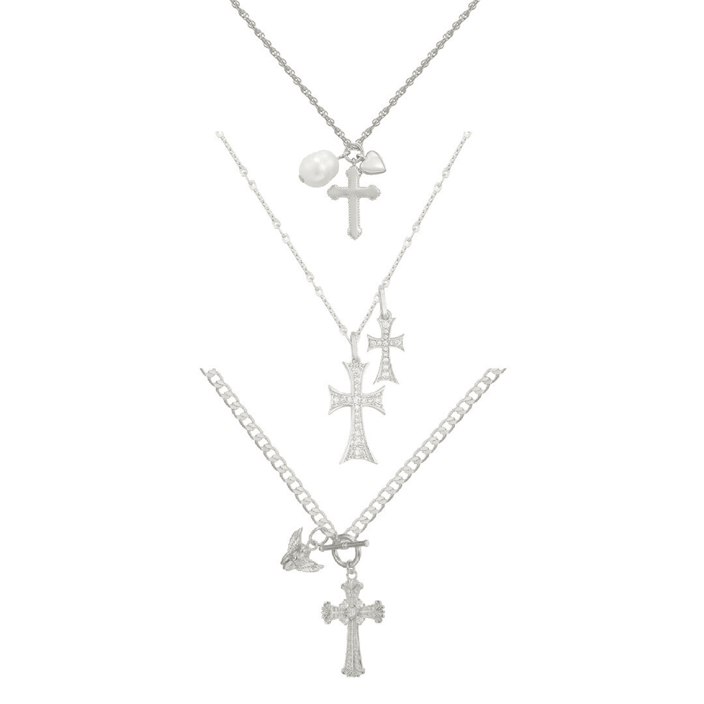 Evry Jewels Heavenly Bundle : 3 Piece Necklace Bundle