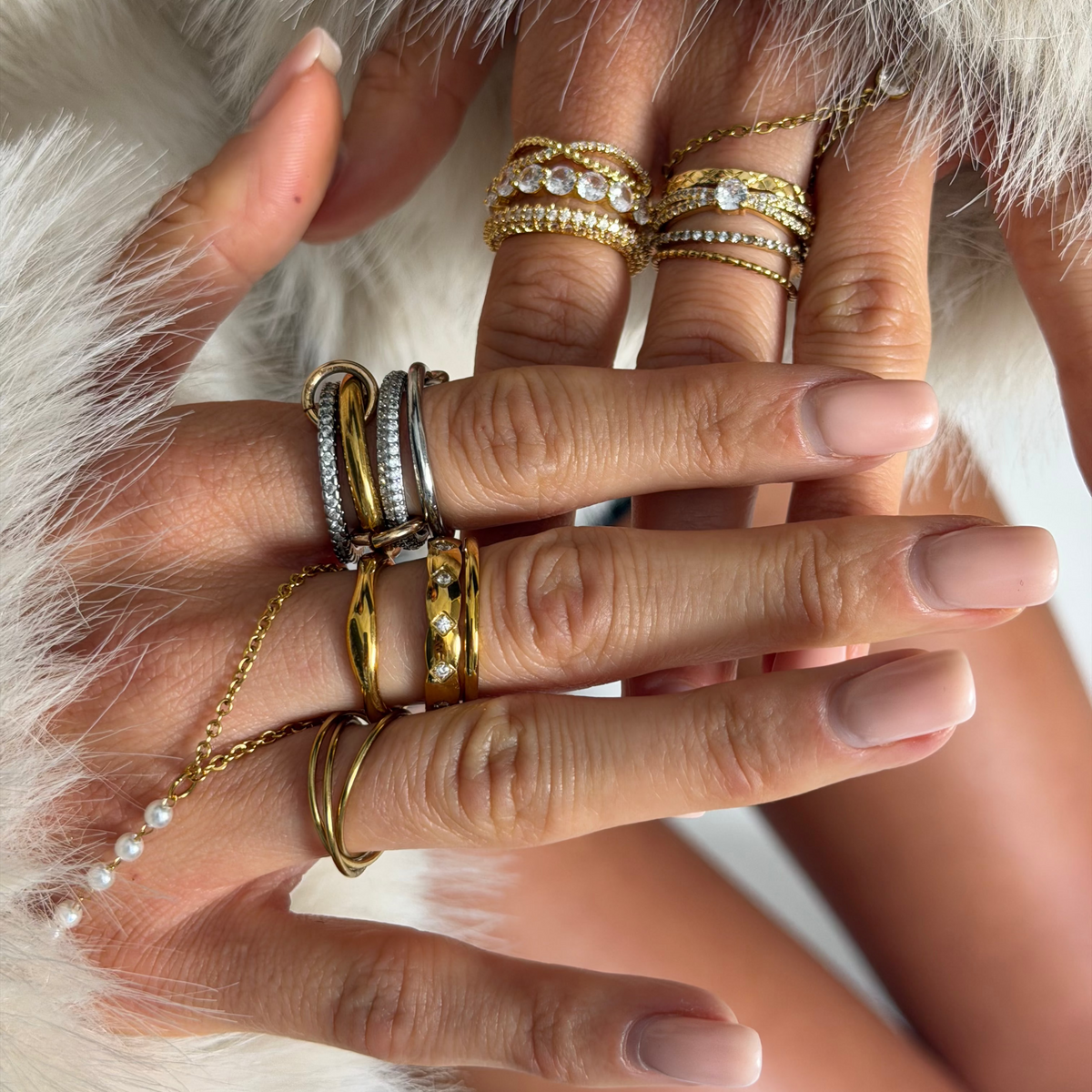 Evry Jewels Bonded Stacked Ring