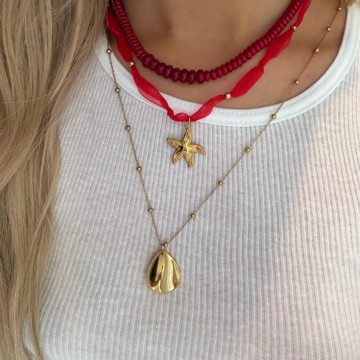 Evry Jewels Summer on Fire 3 Piece Necklace Bundle
