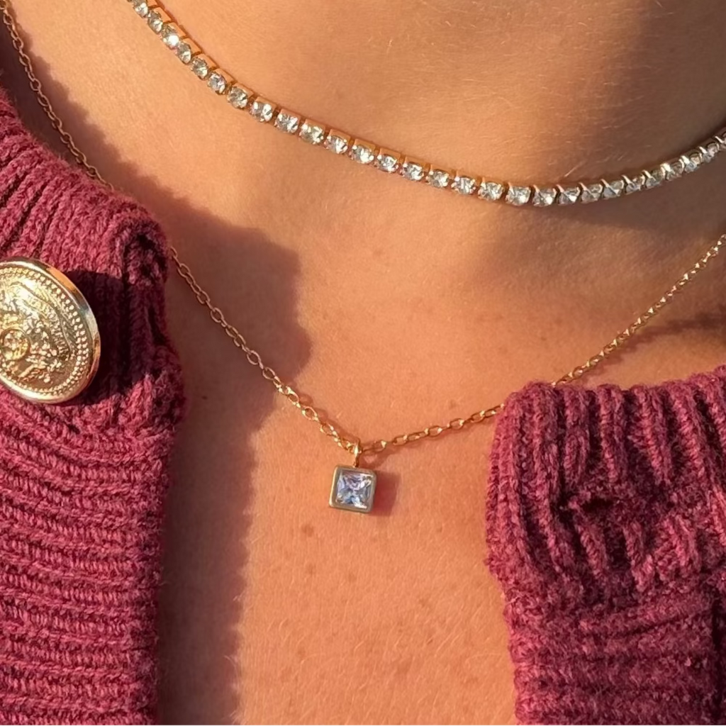 Evry Jewels Faye Birthstone Necklace