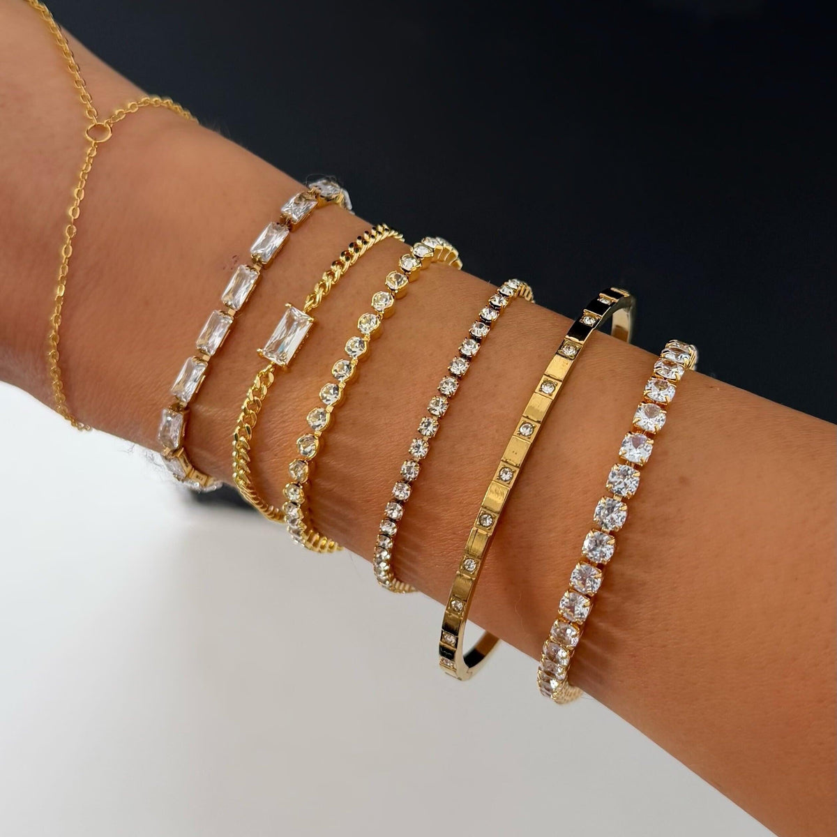 Evry Jewels Champagne Tennis Bracelet