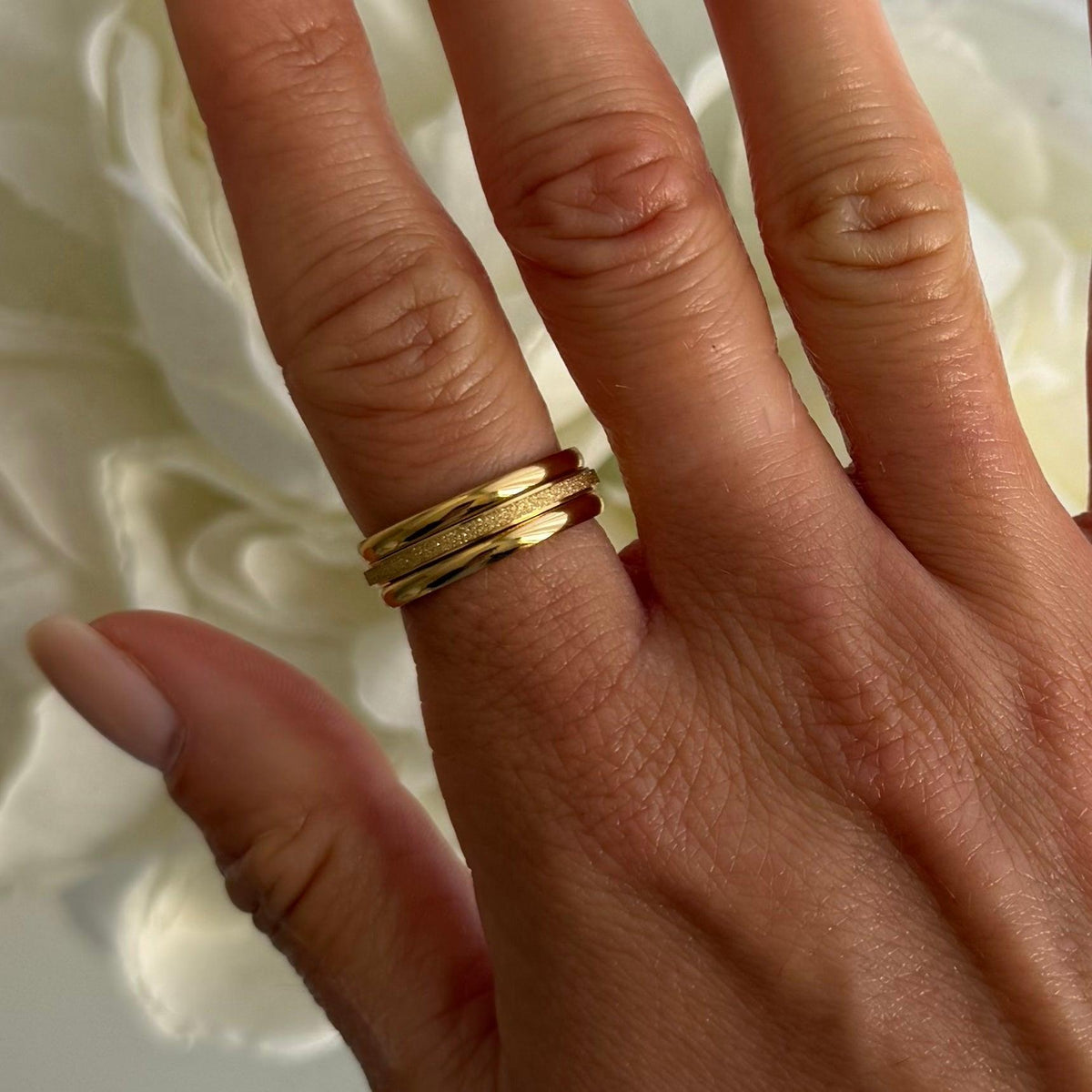 Evry Jewels Shimmer Ring 3-Piece Set