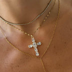 Evry Jewels Heavenly Glow Cross Necklace