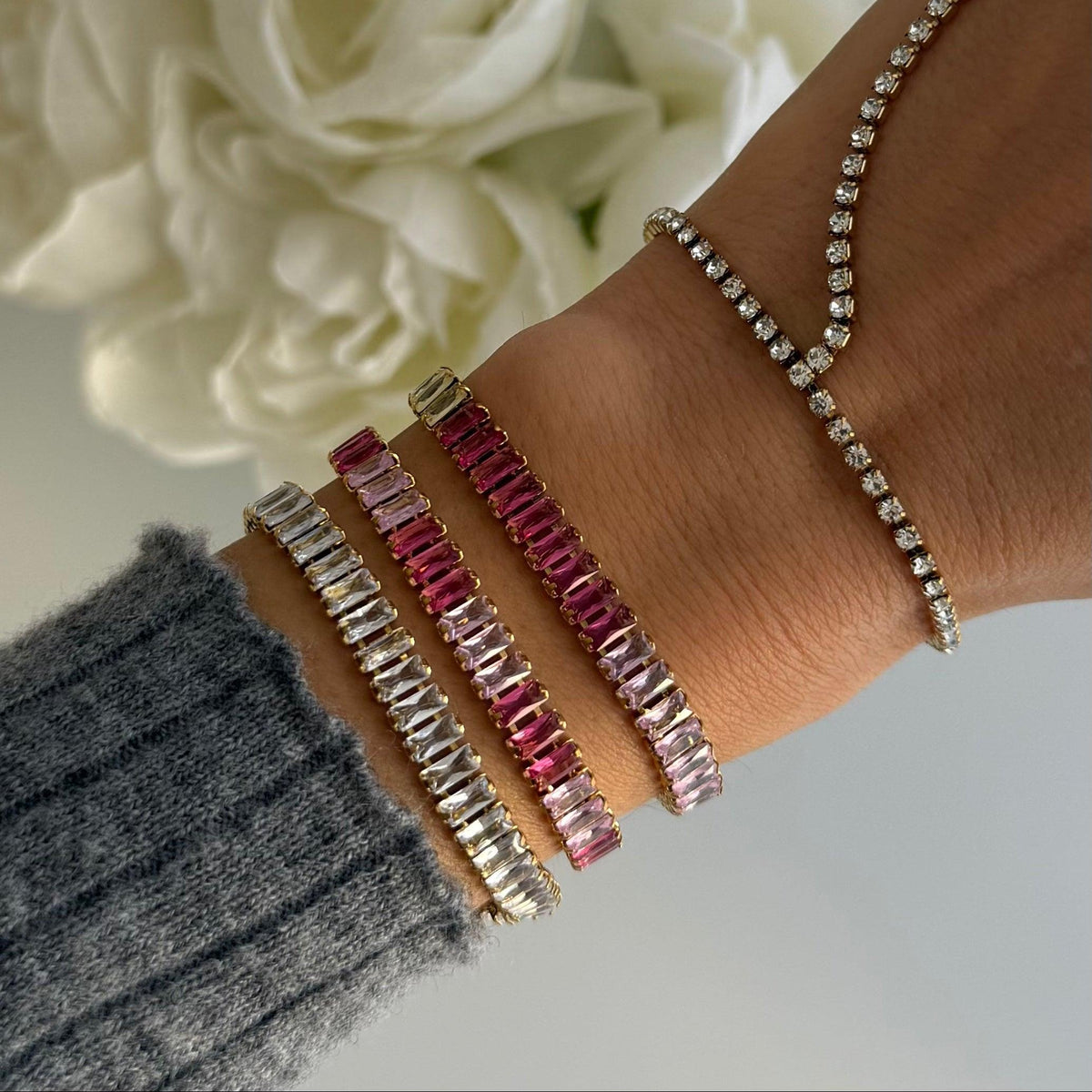 Evry Jewels Frost Beam Tennis Bracelet