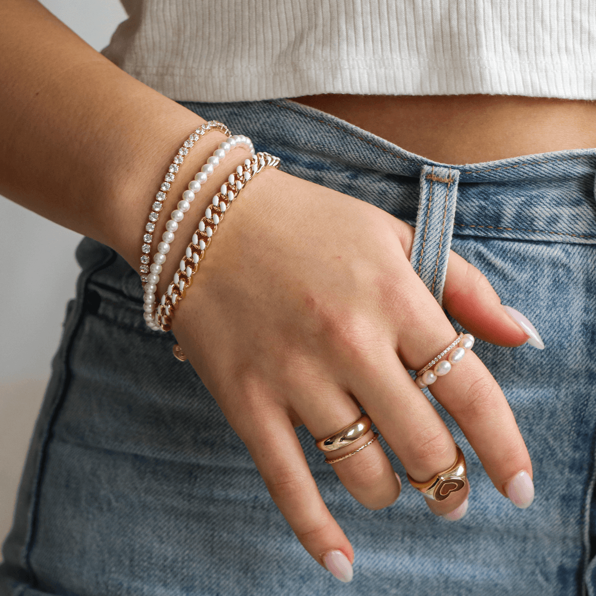 Evry Jewels Icy Tennis Bracelet