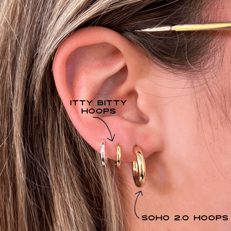 Evry Jewels Itty Bitty Hoops