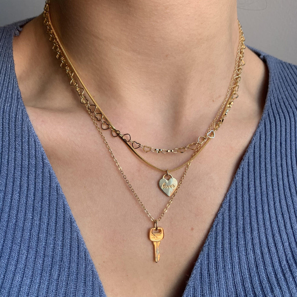 Evry Jewels Key To My Heart Necklace