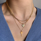 Evry Jewels Key To My Heart Necklace