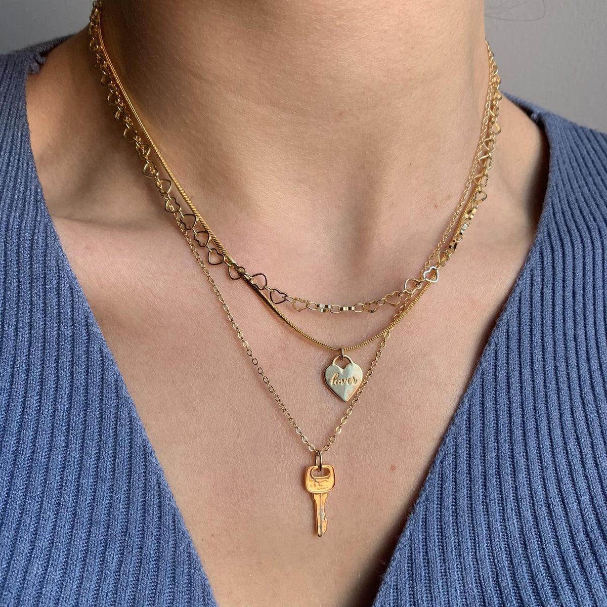 Evry Jewels Key To My Heart Necklace