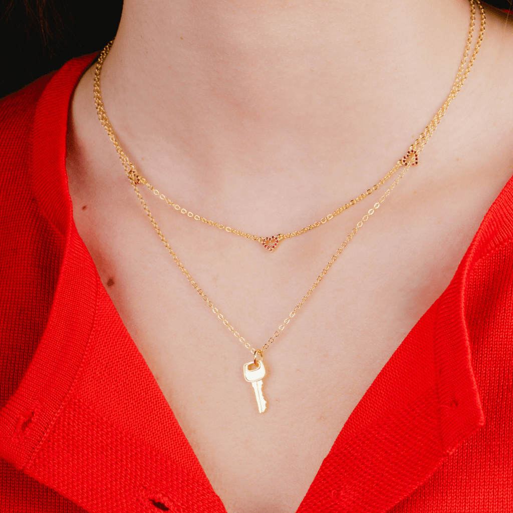 Evry Jewels Key To My Heart Necklace