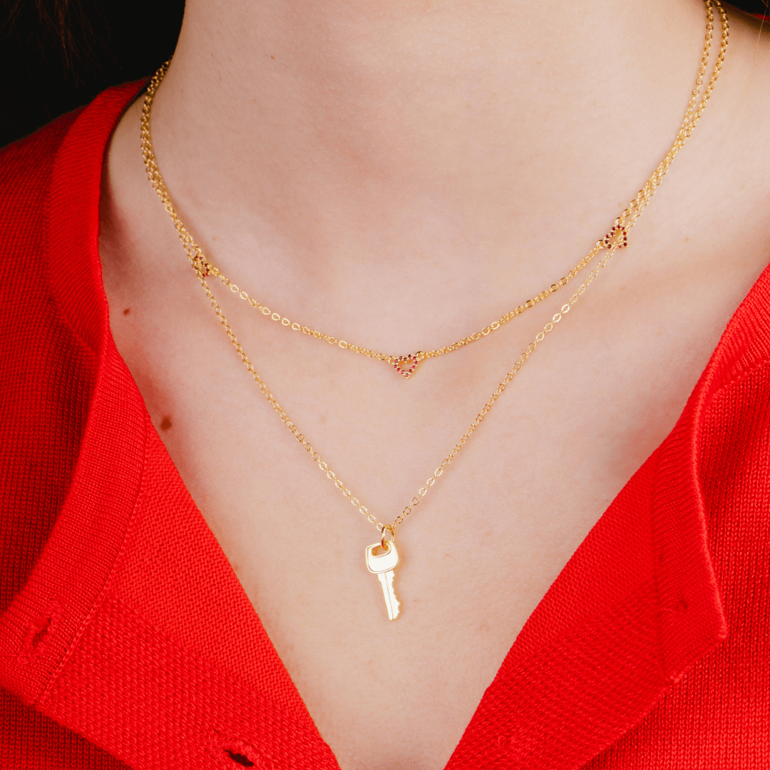 Evry Jewels Key To My Heart Necklace