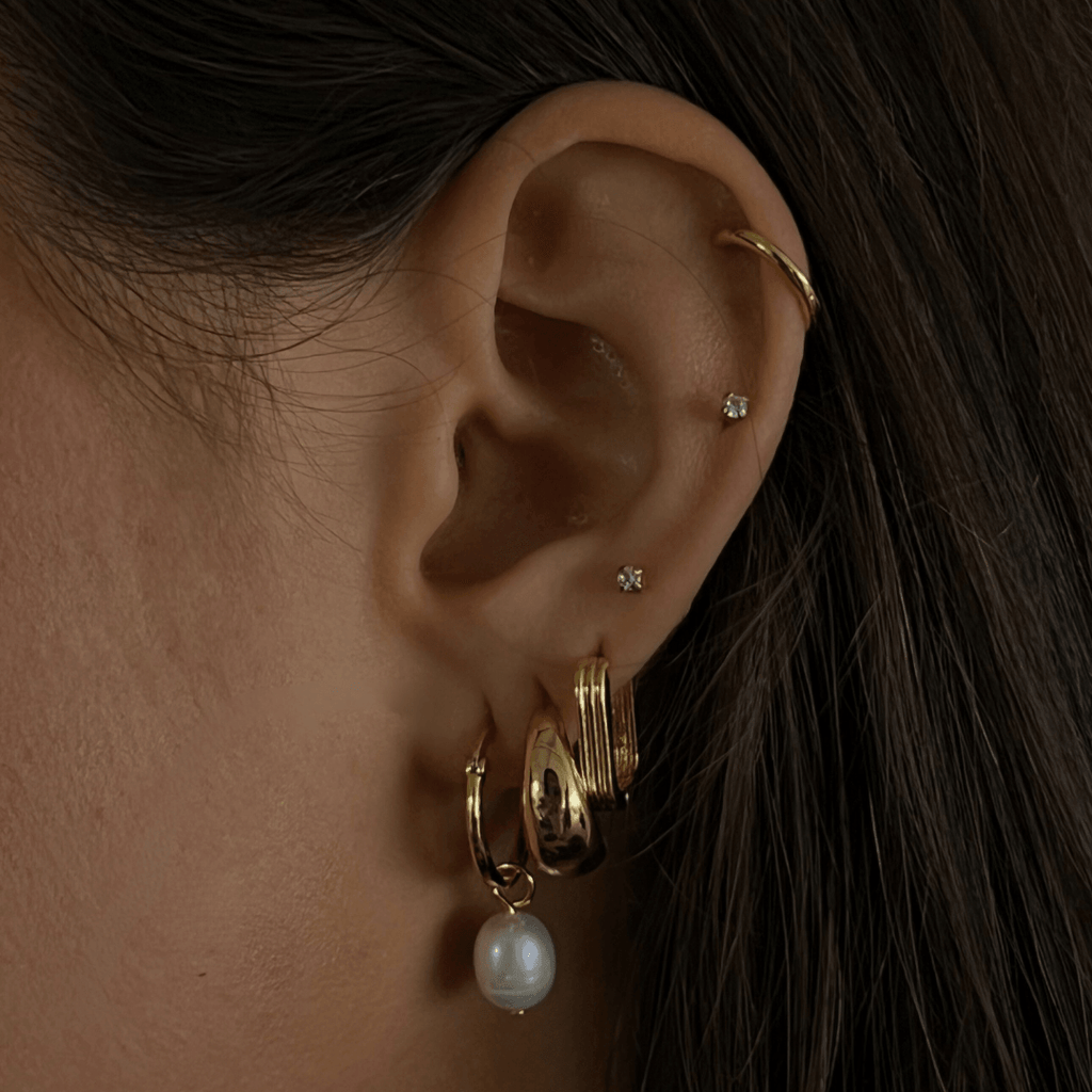 Evry Jewels Midtown Hoop Earrings
