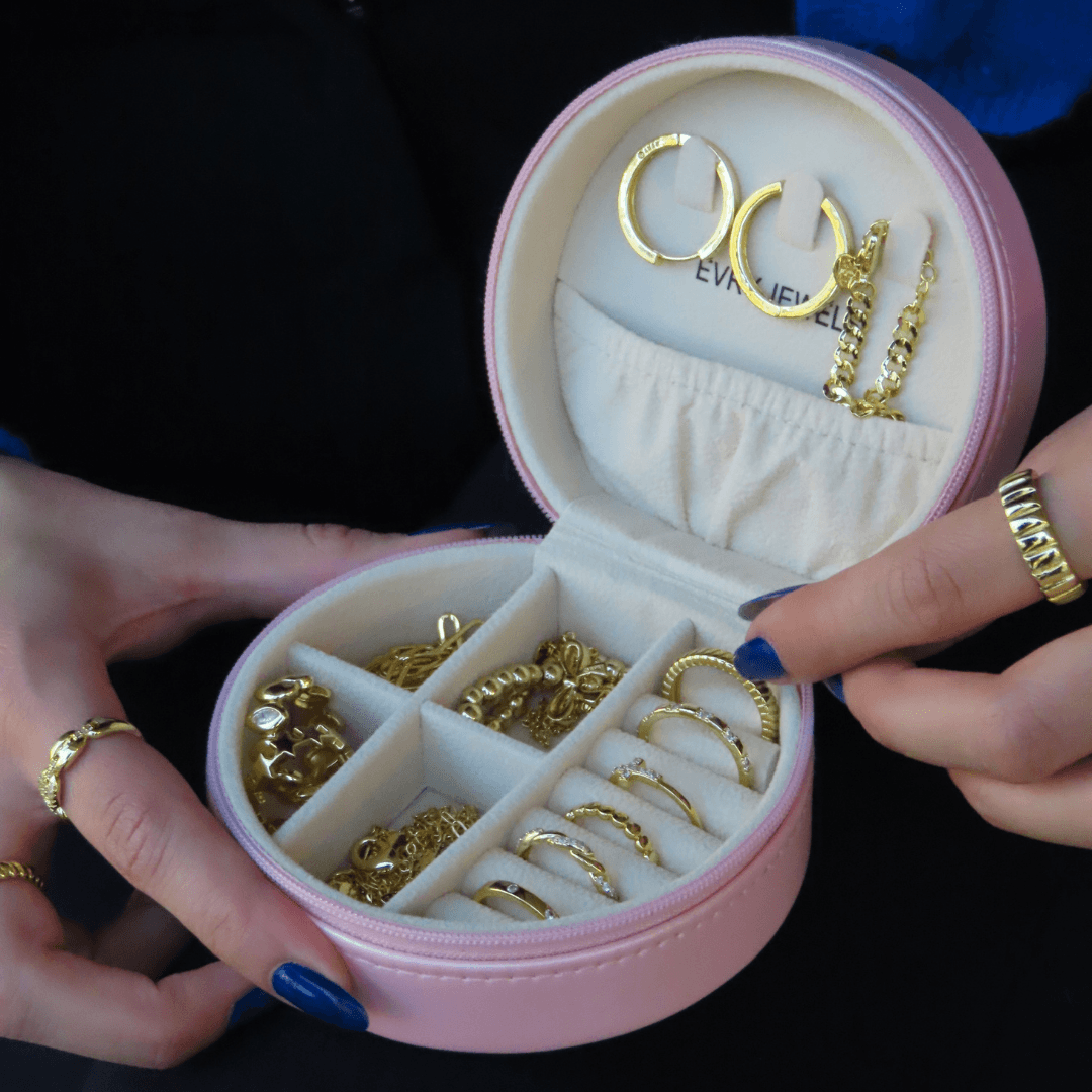 Evry Jewels Mini Round Jewelry Box