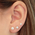 Evry Jewels Lover Girl Flat Back Earring 3 Piece Set