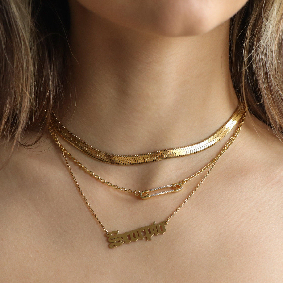 Evry Jewels Pin It Necklace