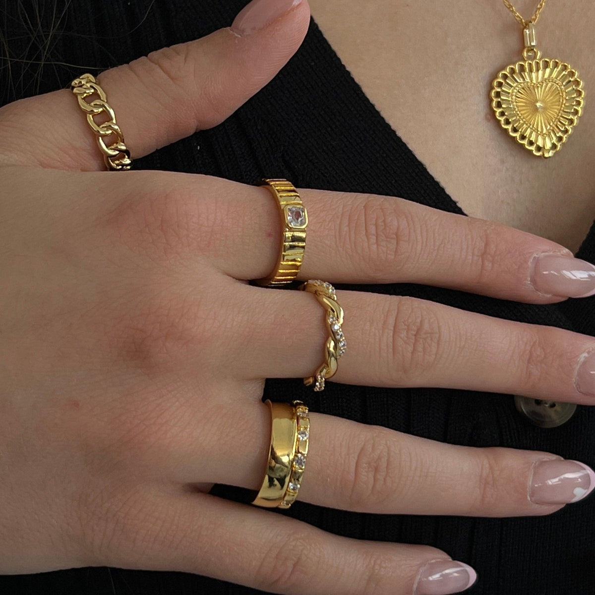 Evry Jewels Plain Jane Ring
