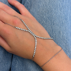 Evry Jewels Frosted Tennis Hand Chain
