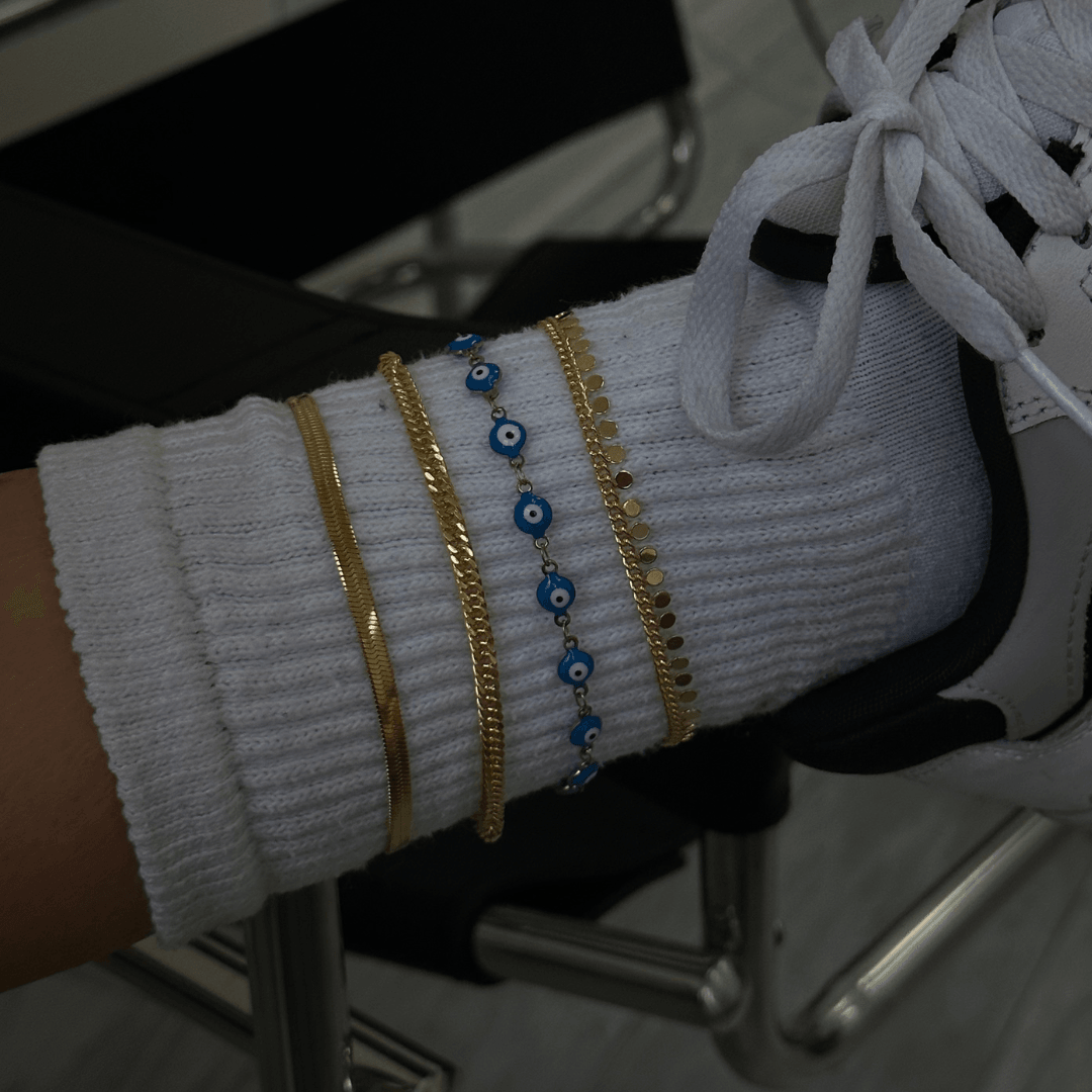 Evry Jewels Shining Snake Anklet