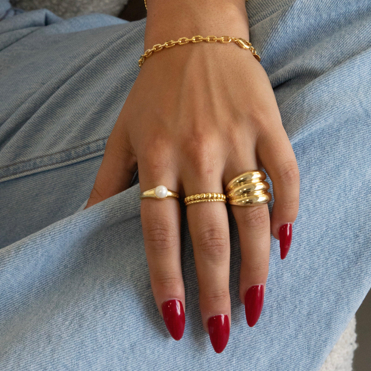 Evry Jewels Snowball Ring
