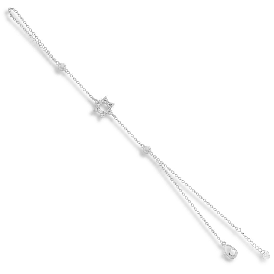Evry Jewels Star of David Hand Chain