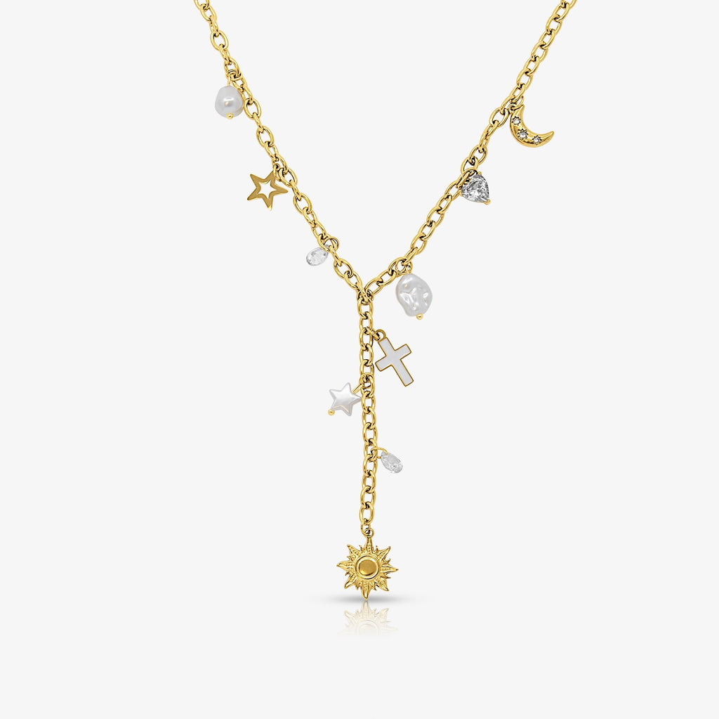 Evry Jewels Wish Upon a Charm Lariat Necklace
