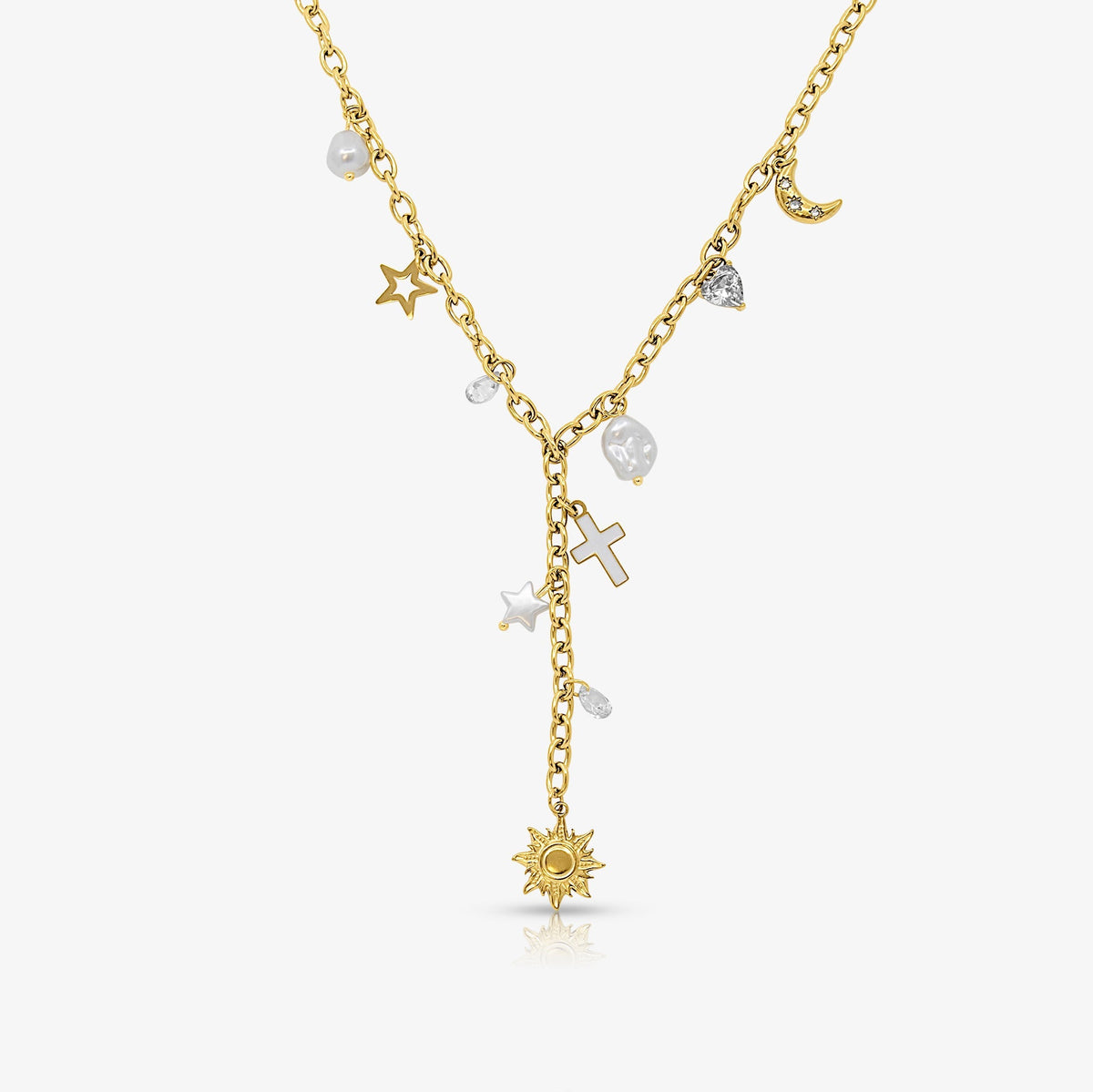 Evry Jewels Wish Upon a Charm Lariat Necklace