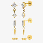 Evry Jewels Flat Back Earrings Set Collection