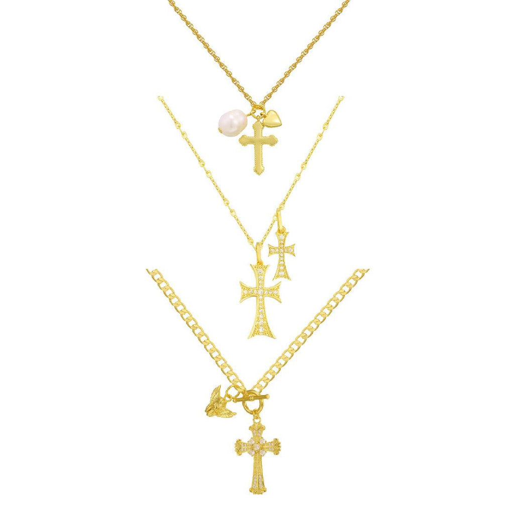 Evry Jewels Heavenly Bundle : 3 Piece Necklace Bundle