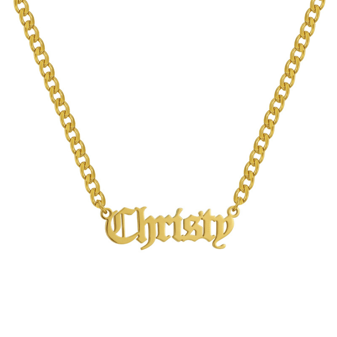 Evry Jewels Custom/Personalized Nameplate Curb Necklace