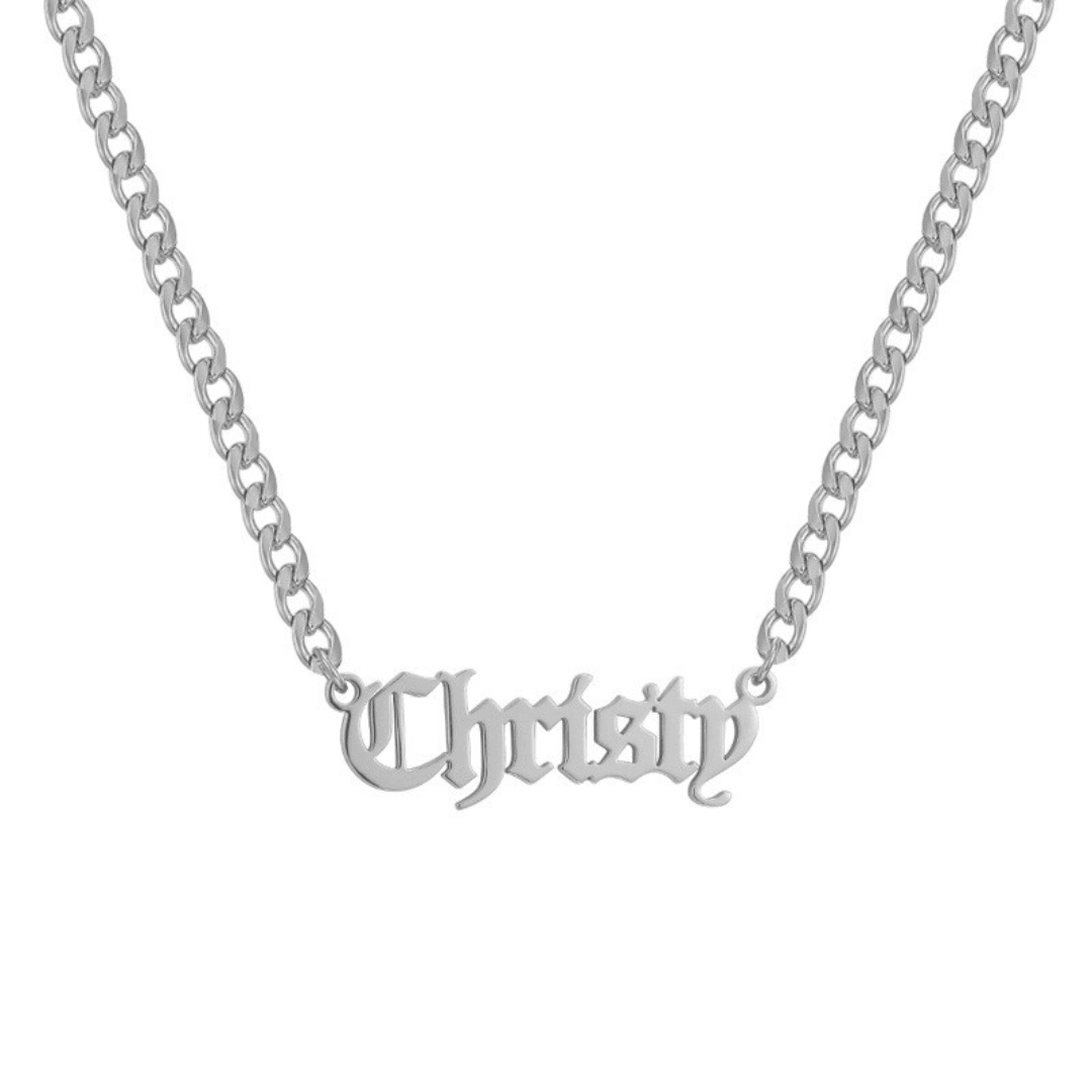 Evry Jewels Custom/Personalized Nameplate Curb Necklace