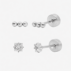 Evry Jewels Flat Back Earrings Set Collection