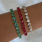Evry Jewels Fergie Heart Tennis Bracelet