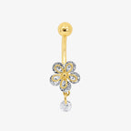 Evry Jewels Flower Kiss Belly Ring