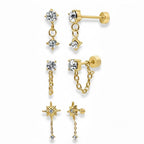 Evry Jewels Flat Back Earrings Set Collection