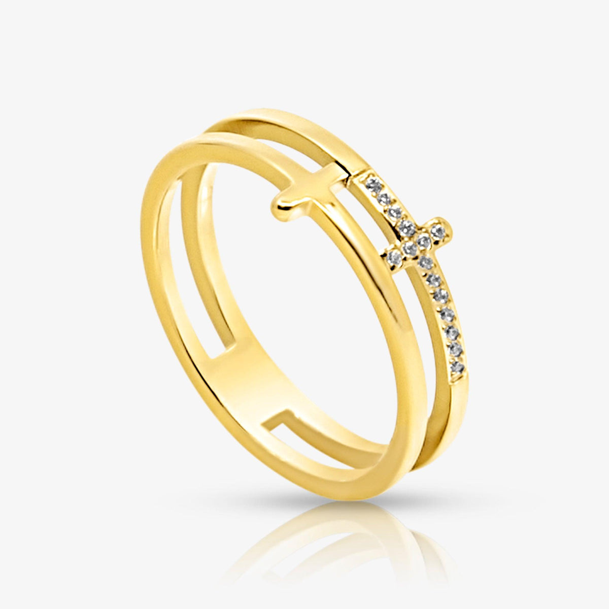 Evry Jewels Divine Darling Cross Ring