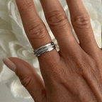 Evry Jewels Shimmer Ring 3-Piece Set