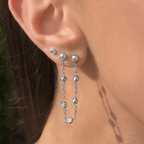 Evry Jewels Shimmer Chain Stud Earring