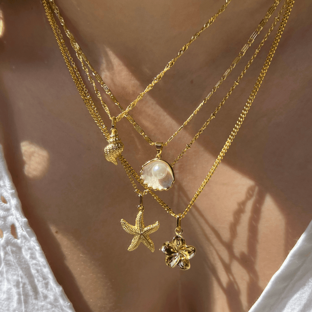 Evry Jewels Hibiscus Necklace