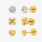 Evry Jewels Flat Back Earrings Set Collection