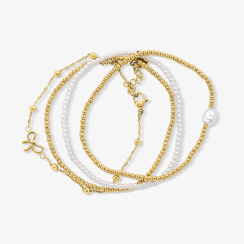 Evry Jewels Sweet Luxe Beaded Bracelet 4 Piece Set