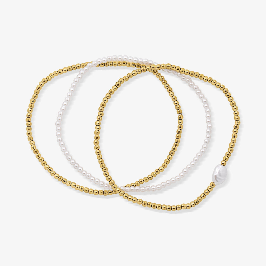 Evry Jewels Sweet Luxe Beaded Bracelet 4 Piece Set