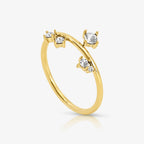Evry Jewels Triple Spark Drop Ring