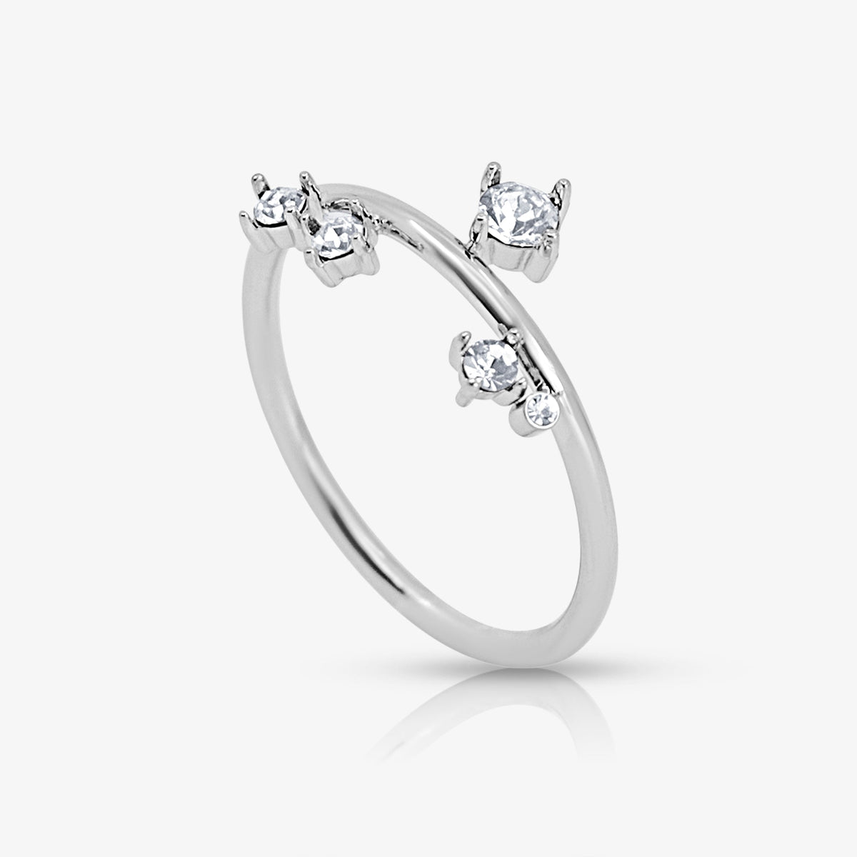 Evry Jewels Triple Spark Drop Pinky Ring