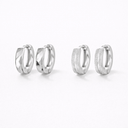 Evry Jewels Twice As Nice Hoop 2-Piece Earring Set